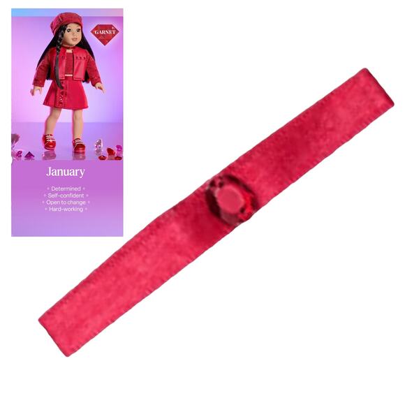 American Girl Doll January BIRTHSTONE CHOKER Necklace Gorgeous Garnet Accessory - Picture 1 of 7